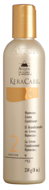 Keracare Humecto Cream Conditioner en botella, hidratación profunda para cabello seco y frágil.