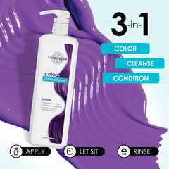 KERACOLOR Clenditioner Purple wet hair closeup highlights even coverage and shine