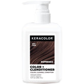 Keracolor Color + Clenditioner espresso bottle label for easy at-home color touch-ups.