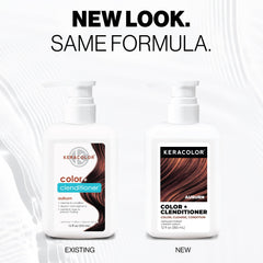 Keracolor Color + Clenditioner packaging highlights 3-in-1 formula.