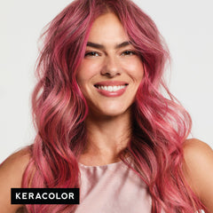 KERACOLOR keratin oil blend ingredient label emphasizing nourishing formula