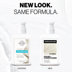 KERACOLOR Platinum clenditioner applying to hair for color and conditioning