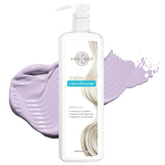 Keracolor Platium bottle pour showing color-infused cleansing action