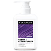 Keracolor purple hair dye bottle showing vibrant, deposit-only color for at-home refresh.