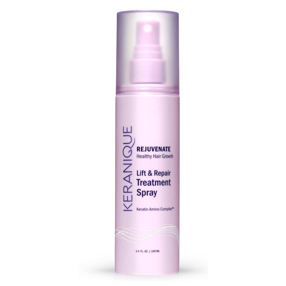Keranique Lift & Repair Spray at roots for instant volume and lift