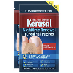 Kerasal Nighttime Renewal patches twin pack ready for overnight nail care