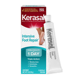 Kerasal en frasco, enfoque en reparacion intensiva para pies secos.
