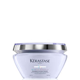 Kerastase Blond Absolu Cicaextreme mask application on damp hair for deep nourishment.