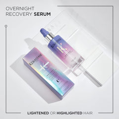 Kérastase Cicanuit serum pump-dispense for damp hair application.