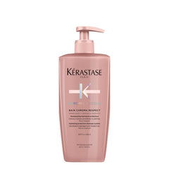 KÉRASTASE Chroma Absolute Shampoo bottle on a counter, color protection for treated hair.
