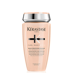 Kérastase Curl Manifesto hydration softness shampoo bottle promoting curl definition