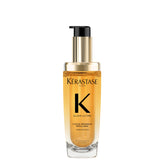 Kerastase Elixir Ultime bottle refill showcases sustainable packaging and shine benefits.