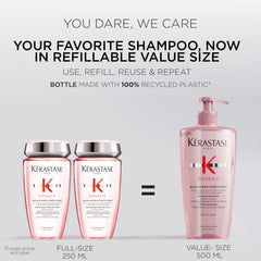 Kérastase Genesis close-up of rich lather for thorough cleansing benefits