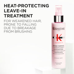 Applying Genesis Thermique to hair lengths for detangling and smoother styling