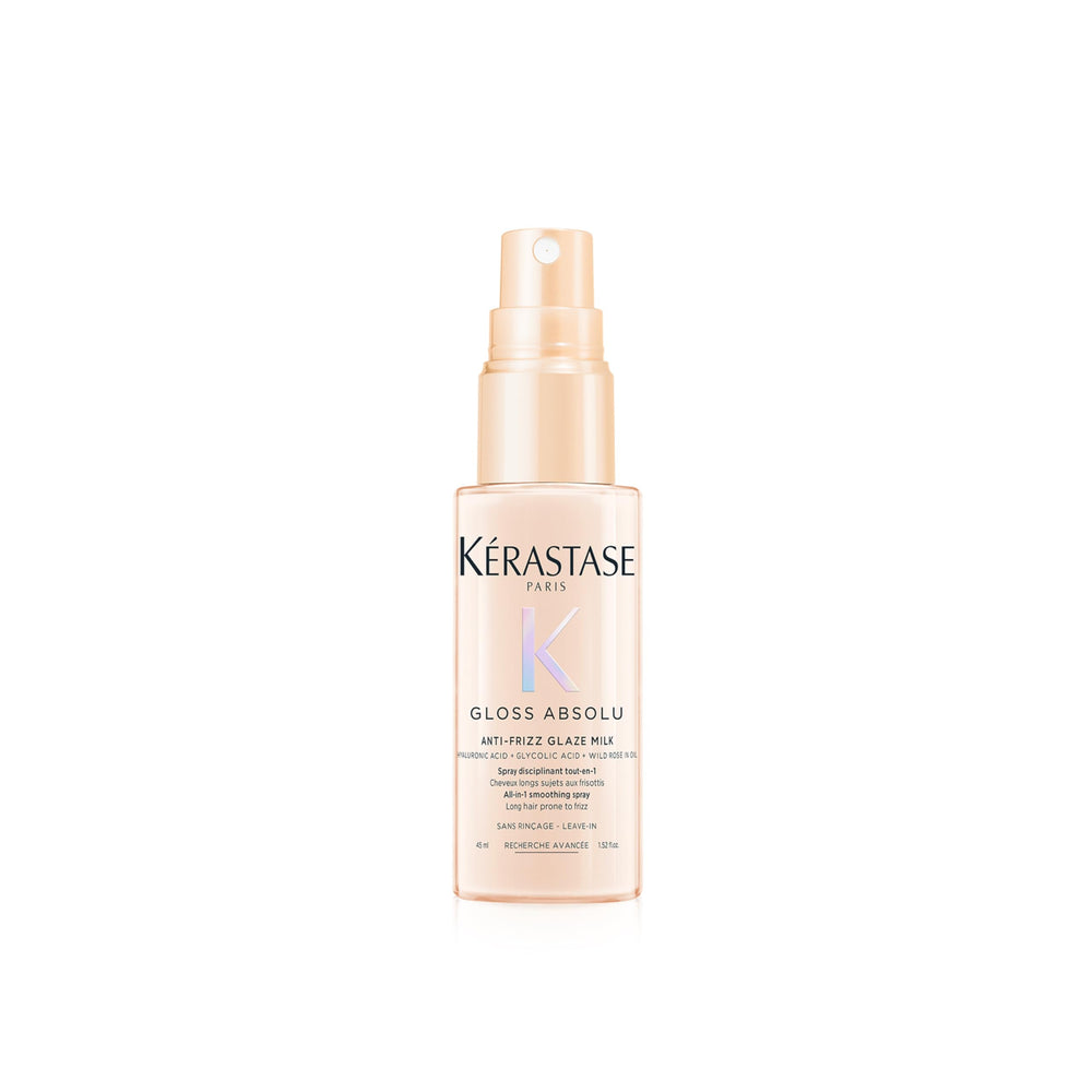 Kerastase Gloss Absolu Glaze Milk bottle delivering instant detangling and hydration.