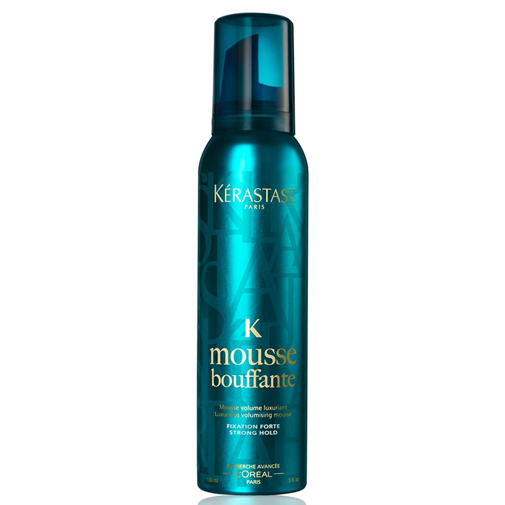 Kérastase Mousse Bouffante bottle with pump delivering flexible, long-lasting volume.