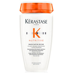 KERASTASE Nutritive Bain Satin Riche bottle highlighting hydration for very dry hair.