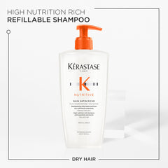 Shiny, smooth strands after using Kérastase Nutritive Bain Satin Riche shampoo