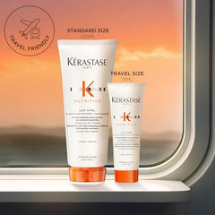 Nutritive Lait Vital plant-based proteins nourish hair while helping retain moisture.