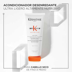 Kerastase Nutritive Lait Vital texture shot emphasizes smooth soft strands
