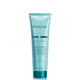 Kerastase Resistance Heat Protection Serum bottle shown for heat protection up to 450°F