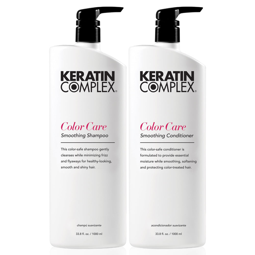 Keratin Complex Color Care shampoo bottle front shows color protection