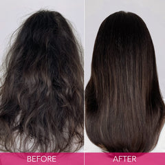 Applying Keratin Complex Color Care Shampoo to damp hair in shower