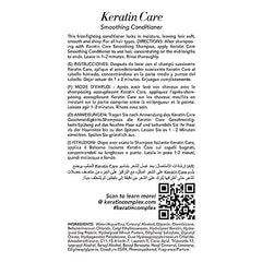Keratin Complex conditioner pump dispensing for easy detangling and manageable hair.