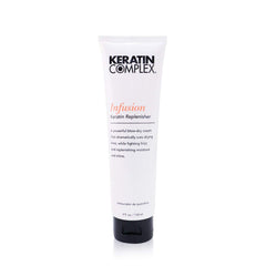 Keratin Complex Infusion Blow Dry Cream bottle with 4 oz for frizz control.