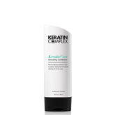 Keratin Complex Keratin Care Smoothing Conditioner bottle illustrates frizz-control and shine.