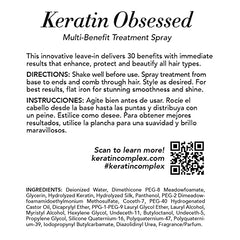 Keratin Complex Keratin Obsessed: neblina del spray sobre el cabello, brillo inmediato.