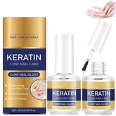 Aceite de cuidado de uñas con queratina en frasco de 16 ml para uñas más fuertes y brillantes.