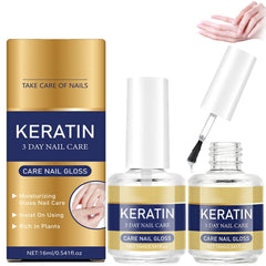 Aceite de cuidado de uñas con queratina en frasco de 16 ml para uñas más fuertes y brillantes.