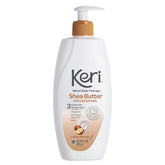Keri loción original de manteca de karité frente, hidratación prolongada para piel seca.
