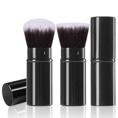 Keriloo retractable airbrush kabuki brush in compact travel design for on-the-go blending.