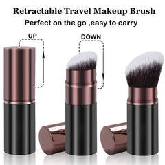 Keriloo two-pack travel kabuki brush provides dual performance in a compact, portable design.