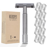 Keropy double edge safety razor butterfly design for a smooth precise shave