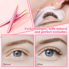 Kerros non-slip grip lash tweezers for steady delicate work