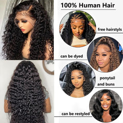 Keseyo 200 density deep wave wig for voluminous daily styling