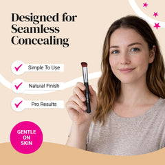 KESHIMA concealer brush works with liquid, cream, and powder formulas.