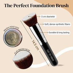 KESHIMA flat-top Kabuki brush full size for buffing and blending makeup.