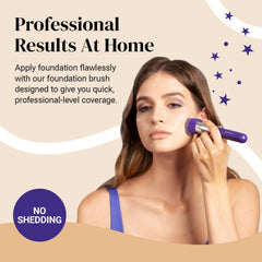 Keshima Neon Purple bristles closeup shows premium synthetic texture for smooth blending.