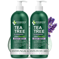 KESMEDIK árbol de té lavanda – botella elegante para limpieza diaria de la piel