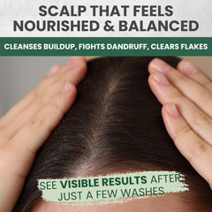 KESMEDIK Tea Tree Lavender Set on bathroom counter demonstrates complete scalp care routine.