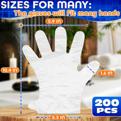 KETAR paraffin gloves transparent – clear design for quick checks and mess-free tasks.