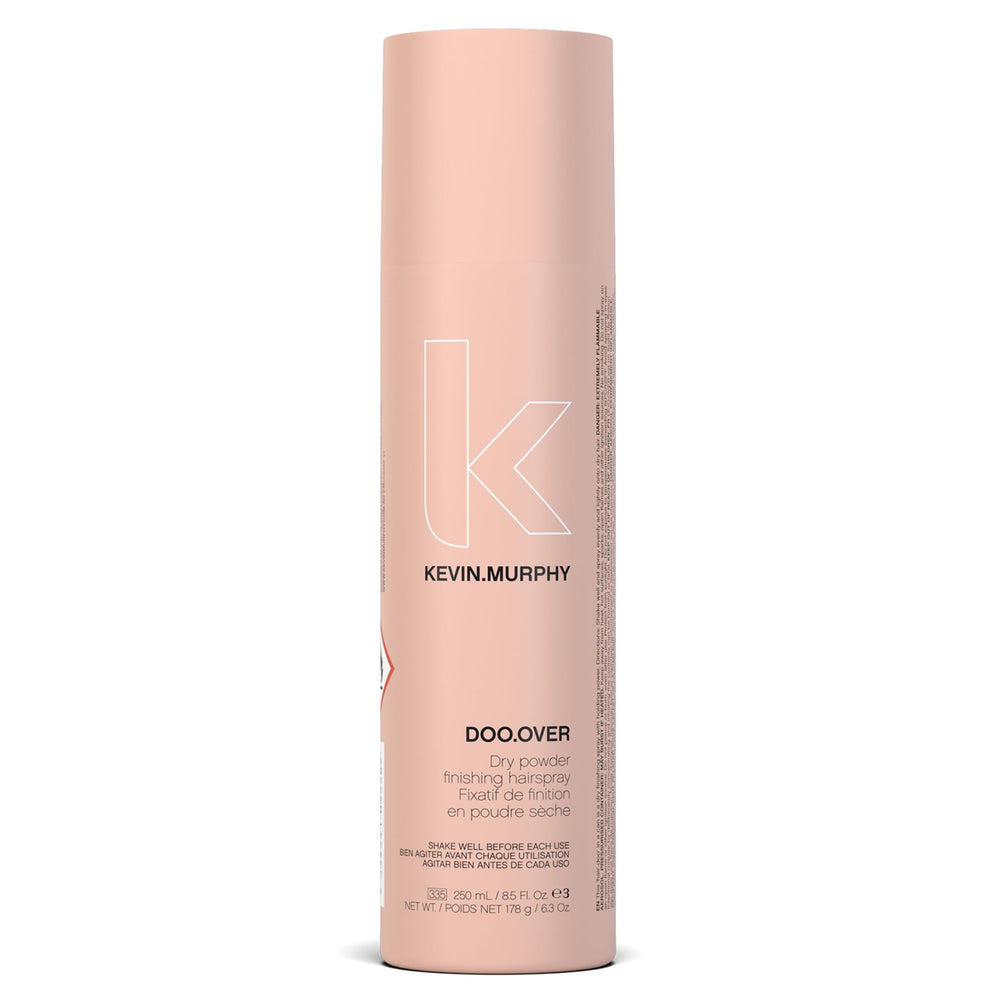 KEVIN.MURPHY DOO.OVER bottle on display demonstrating dry finishing spray for versatile styling