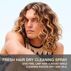Aplicación en aerosol Fresh.Hair para revitalizar el peinado al instante.