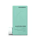 KEVIN.MURPHY KILLER.CURLS RINSE bottle shows hydrating oat milk for defined curls