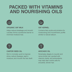 KEVIN.MURPHY KILLER.CURLS RINSE ingredient panel highlights oat milk hydration