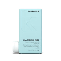 KEVIN.MURPHY KILLER.CURLS WASH bottle shows hydrating curl care for natural and permed hair